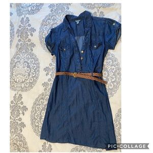 Denim shirt dress